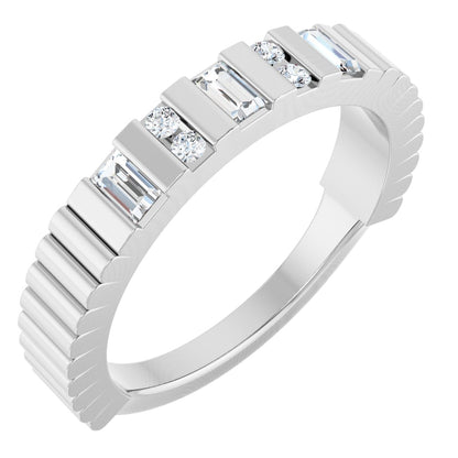 1/4 Ctw Straight Baguette Lab-Grown Diamond Anniversary Band