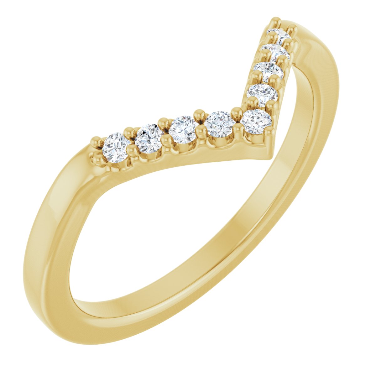 1/8 Ctw Lab-Grown Diamond Contour Band