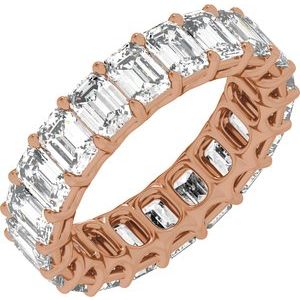 6 1/3 Ctw Emerald Lab-Grown Diamond Low Profile Eternity Band
