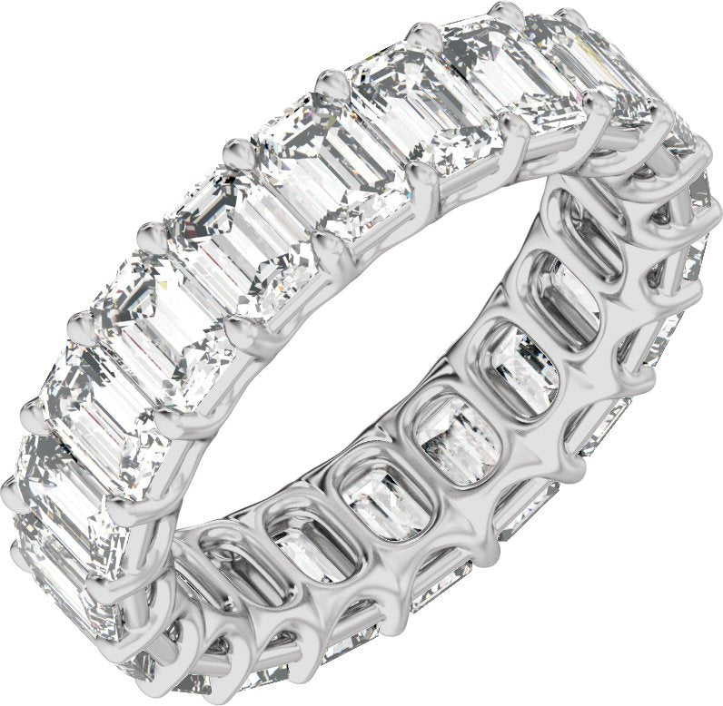6 1/3 Ctw Emerald Lab-Grown Diamond Low Profile Eternity Band