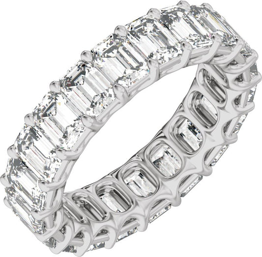 6 1/3 Ctw Emerald Lab-Grown Diamond Low Profile Eternity Band