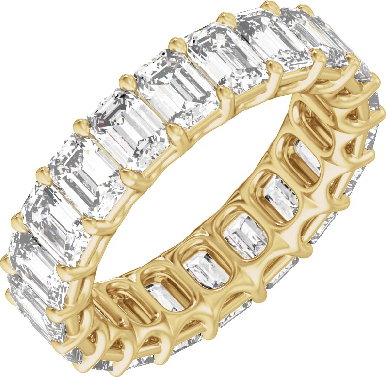 6 1/3 Ctw Emerald Lab-Grown Diamond Low Profile Eternity Band