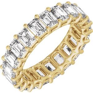 6 5/8 Ctw Emerald Lab-Grown Diamond Low Profile Eternity Band