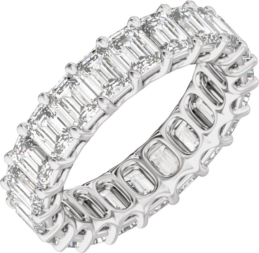 6 5/8 Ctw Emerald Lab-Grown Diamond Low Profile Eternity Band