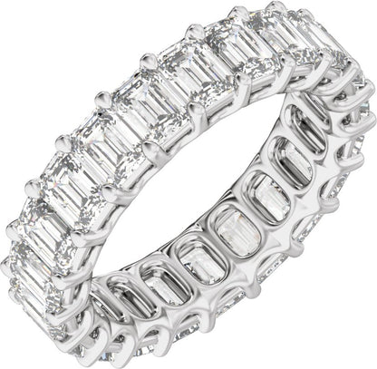 6 5/8 Ctw Emerald Lab-Grown Diamond Low Profile Eternity Band