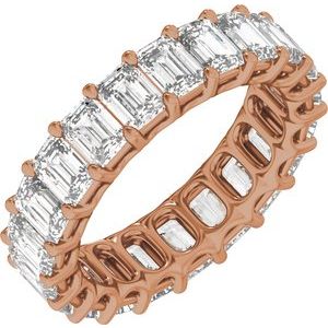 6 5/8 Ctw Emerald Lab-Grown Diamond Low Profile Eternity Band