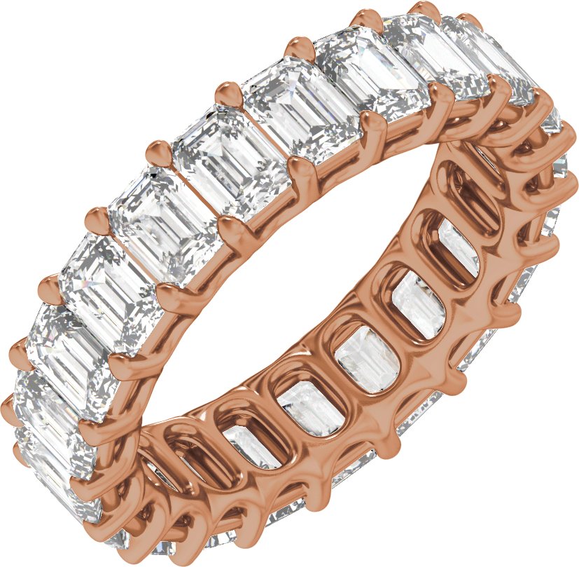 6 5/8 Ctw Emerald Lab-Grown Diamond Low Profile Eternity Band