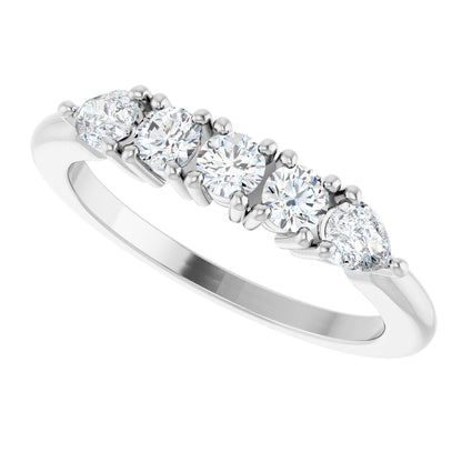 1/2 Ctw Lab-Grown Diamond Anniversary Band - White Gold - Lab Grown Diamond