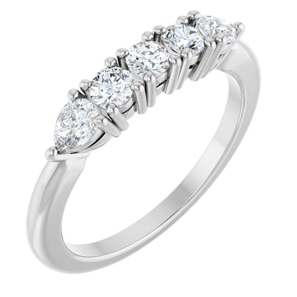 1/2 Ctw Lab-Grown Diamond Anniversary Band - White Gold - Lab Grown Diamond