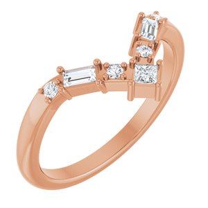 1/5 Ctw Square Lab-Grown Diamond Contour Band