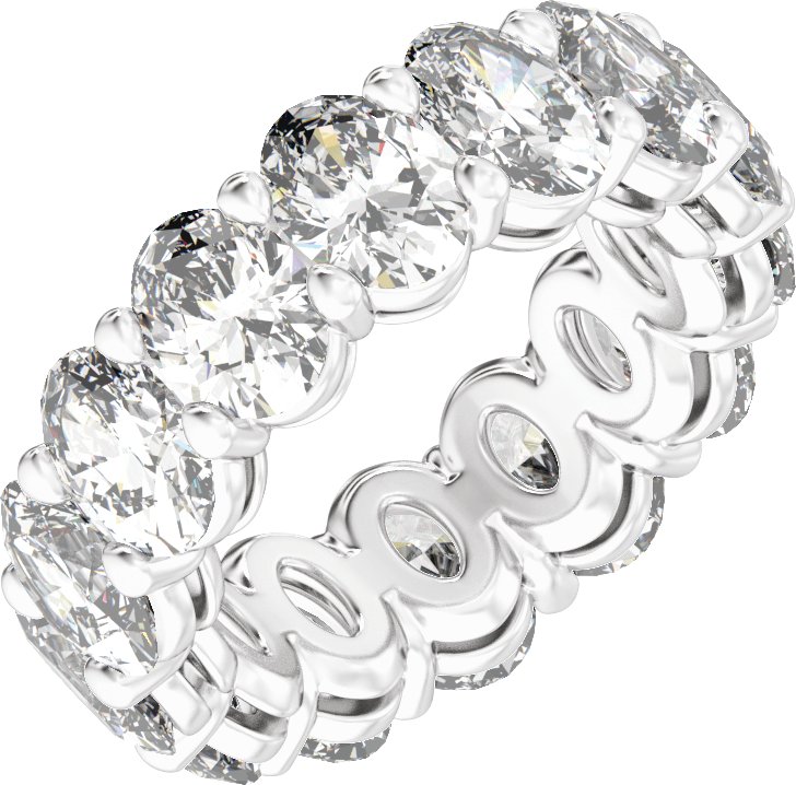5 1/3 Ctw Oval Lab-Grown Diamond Low Profile Eternity Band