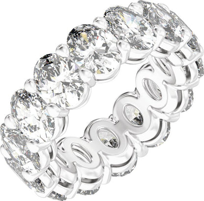 5 1/3 Ctw Oval Lab-Grown Diamond Low Profile Eternity Band