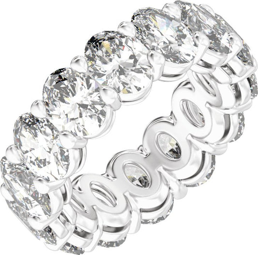 5 1/3 Ctw Oval Lab-Grown Diamond Low Profile Eternity Band