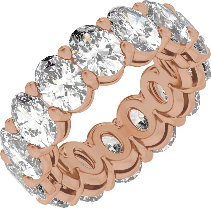 4 3/4 Ctw Oval Lab-Grown Diamond Low Profile Eternity Band
