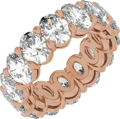 10 1/6 Ctw Oval Lab-Grown Diamond Low Profile Eternity Band