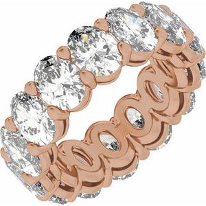 5 Ctw Oval Lab-Grown Diamond Low Profile Eternity Band