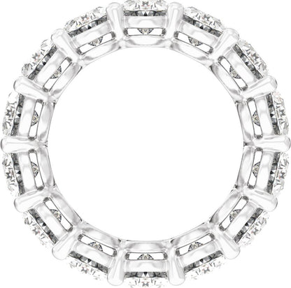 5 1/3 Ctw Oval Lab-Grown Diamond Low Profile Eternity Band - White Gold - Lab Grown Diamond