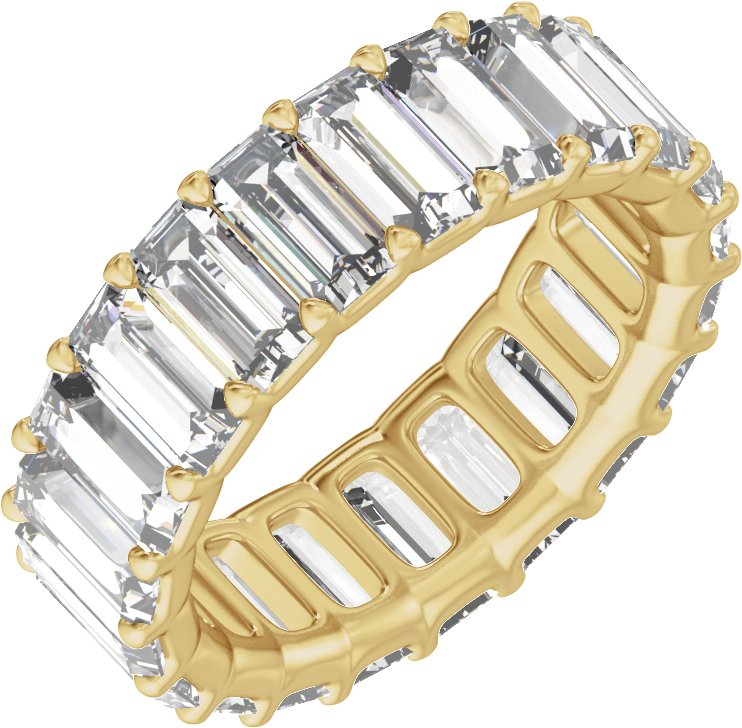 4 1/4 Ctw Straight Baguette Lab-Grown Diamond Low Profile Eternity Band