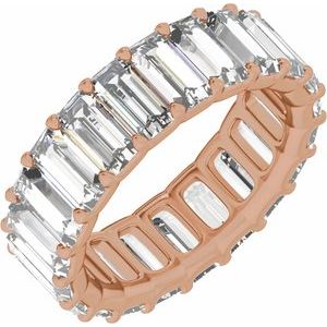 4 1/4 Ctw Straight Baguette Lab-Grown Diamond Low Profile Eternity Band