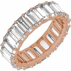 4 3/8 Ctw Straight Baguette Lab-Grown Diamond Low Profile Eternity Band