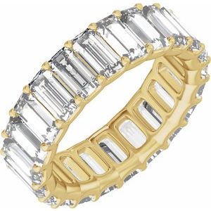 4 3/8 Ctw Straight Baguette Lab-Grown Diamond Low Profile Eternity Band
