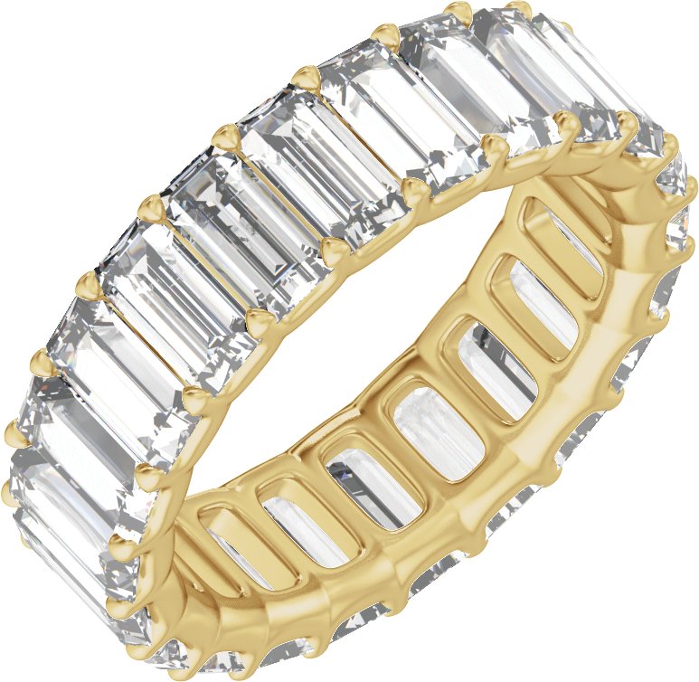 4 3/8 Ctw Straight Baguette Lab-Grown Diamond Low Profile Eternity Band