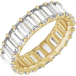 4 5/8 Ctw Straight Baguette Lab-Grown Diamond Low Profile Eternity Band