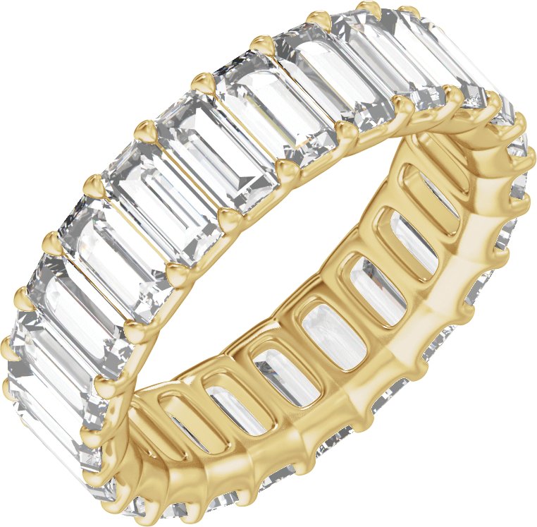 4 5/8 Ctw Straight Baguette Lab-Grown Diamond Low Profile Eternity Band