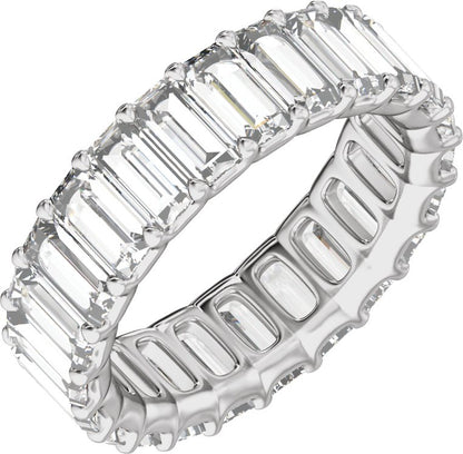 4 5/8 Ctw Straight Baguette Lab-Grown Diamond Low Profile Eternity Band