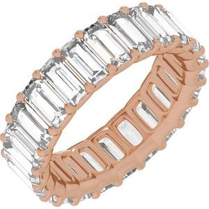 4 5/8 Ctw Straight Baguette Lab-Grown Diamond Low Profile Eternity Band