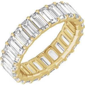 4 3/4 Ctw Straight Baguette Lab-Grown Diamond Low Profile Eternity Band
