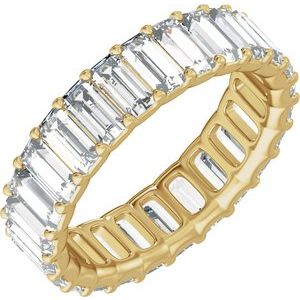 5 Ctw Straight Baguette Lab-Grown Diamond Low Profile Eternity Band