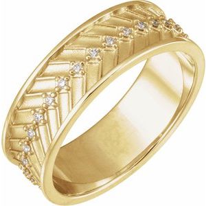 1/5 Ctw Lab-Grown Diamond Mens Accented Band