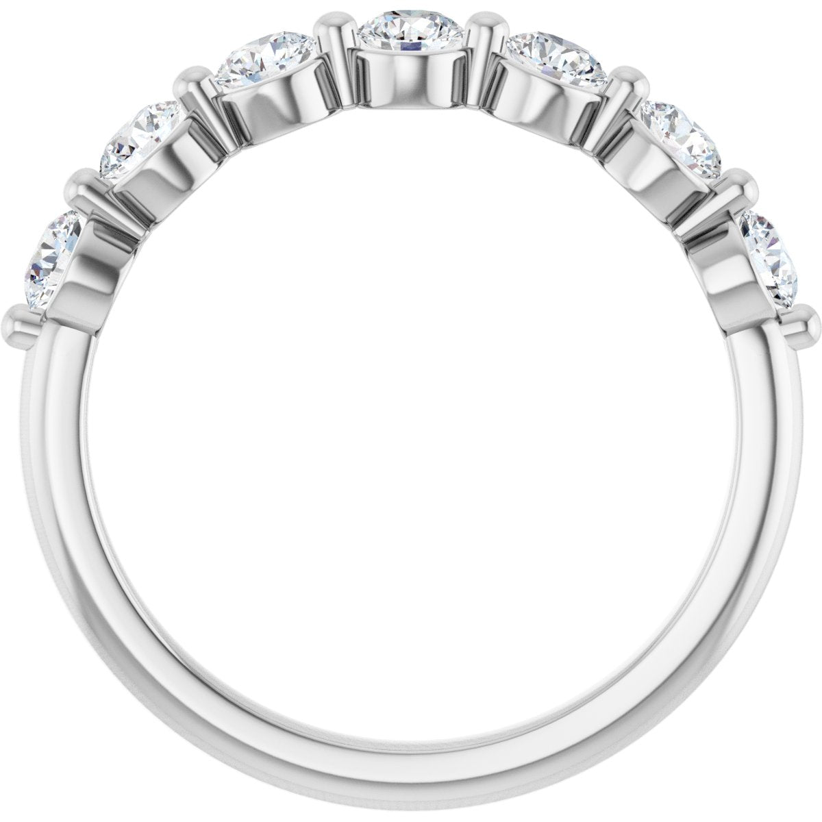 5/8 Ctw Lab-Grown Diamond Anniversary Band - White Gold - Lab Grown Diamond