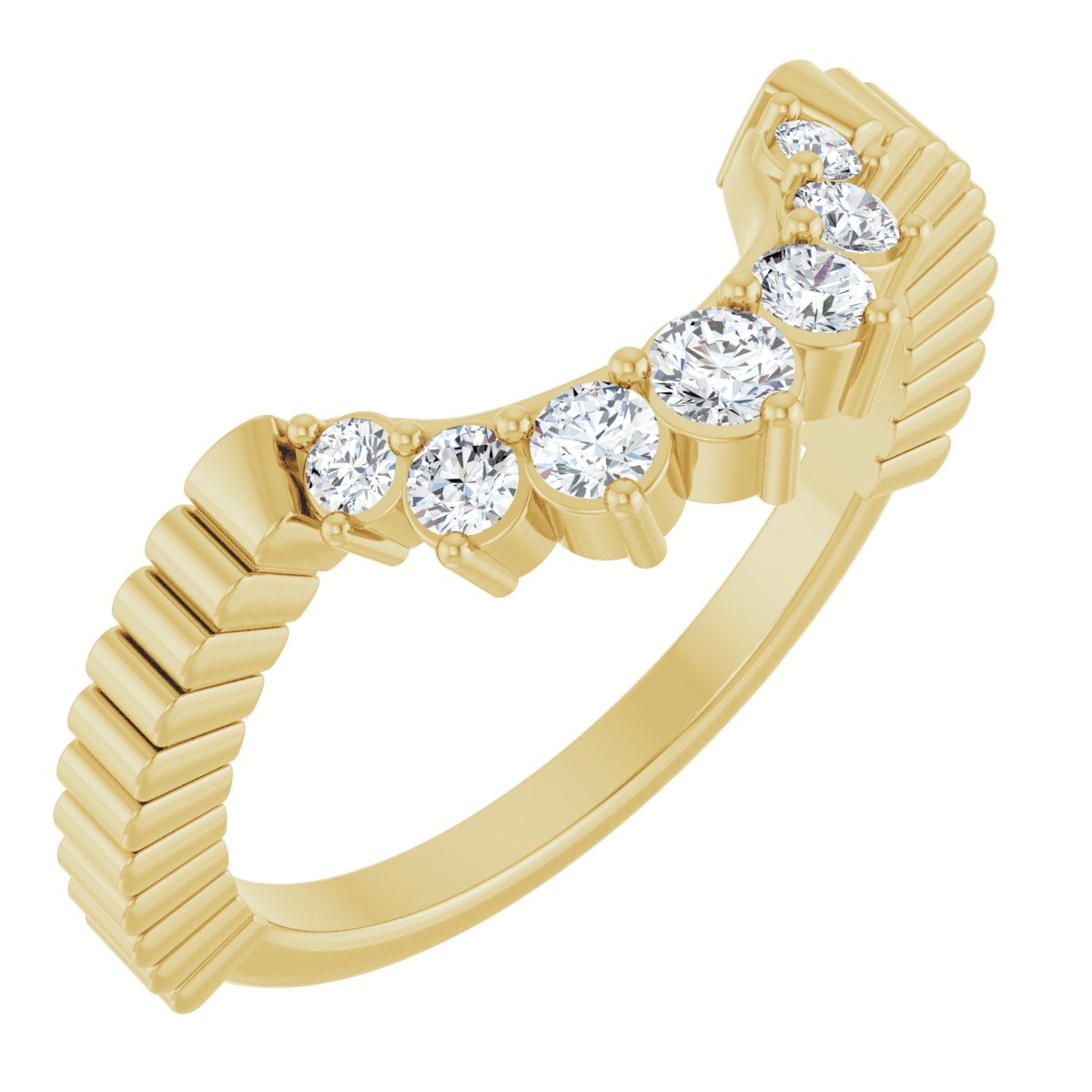 1/4 Ctw Lab-Grown Diamond Contour Band