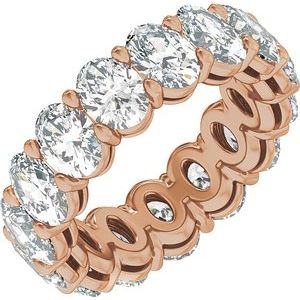 7 1/4 Ctw Oval Lab-Grown Diamond Low Profile Eternity Band