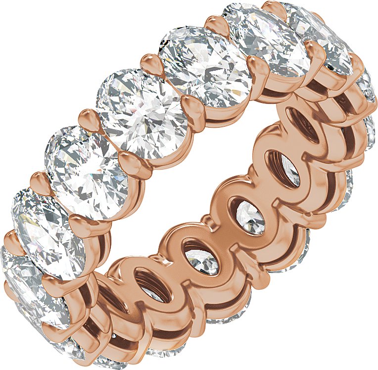 7 1/4 Ctw Oval Lab-Grown Diamond Low Profile Eternity Band