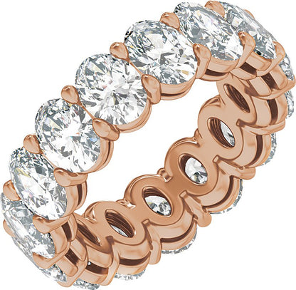 7 1/4 Ctw Oval Lab-Grown Diamond Low Profile Eternity Band