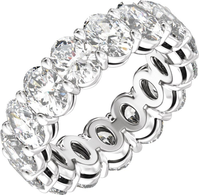 7 1/4 Ctw Oval Lab-Grown Diamond Low Profile Eternity Band