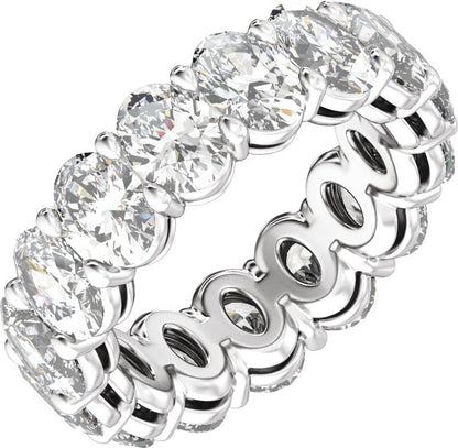 7 1/4 Ctw Oval Lab-Grown Diamond Low Profile Eternity Band