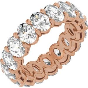 7 3/4 Ctw Oval Lab-Grown Diamond Low Profile Eternity Band