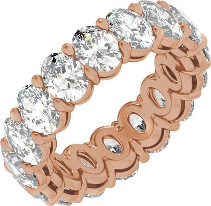 7 3/4 Ctw Oval Lab-Grown Diamond Low Profile Eternity Band