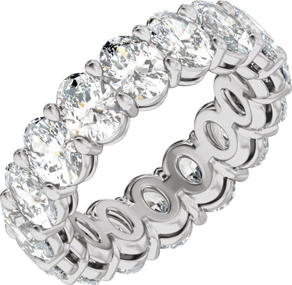 7 3/4 Ctw Oval Lab-Grown Diamond Low Profile Eternity Band