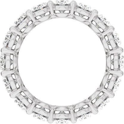 7 3/4 Ctw Oval Lab-Grown Diamond Low Profile Eternity Band - White Gold - Lab Grown Diamond