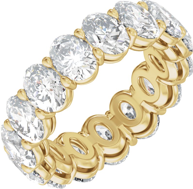 5 1/3 Ctw Oval Lab-Grown Diamond Low Profile Eternity Band