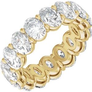 10 1/6 Ctw Oval Lab-Grown Diamond Low Profile Eternity Band