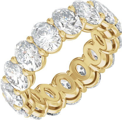 7 3/4 Ctw Oval Lab-Grown Diamond Low Profile Eternity Band