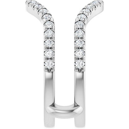 5/8 Ctw Lab-Grown Diamond Ring Guard - White Gold - Lab Grown Diamond