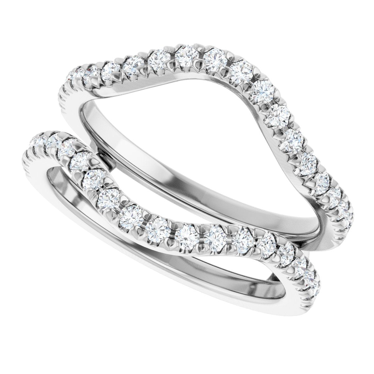 5/8 Ctw Lab-Grown Diamond Ring Guard - White Gold - Lab Grown Diamond