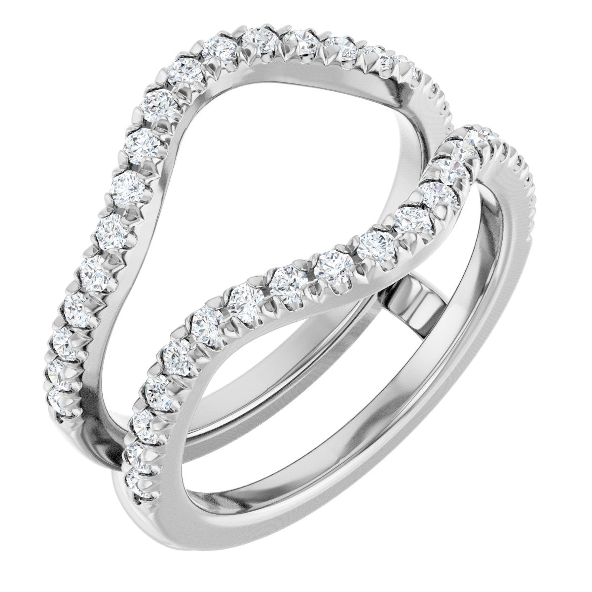 5/8 Ctw Lab-Grown Diamond Ring Guard - White Gold - Lab Grown Diamond